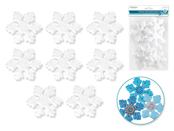 Whote Styrofoam Snowflake, Christmas Decorations, Winter Décor, Foam  Shapes, Kids Crafts, Craft Supplies, Polystyrene Shapes. DIY Projects