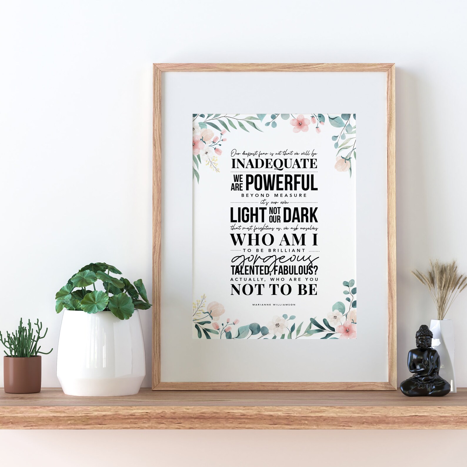 Our Deepest Fear Typographic Floral Quote Printable Wall Art - Etsy Canada