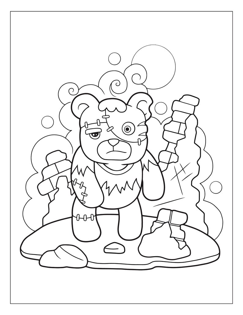 Zombie Coloring Pages (20) - Etsy