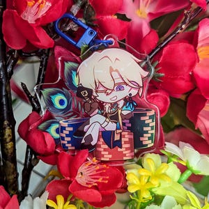 HSR 2.5in Aventurine double-sided acrylic keychain charm