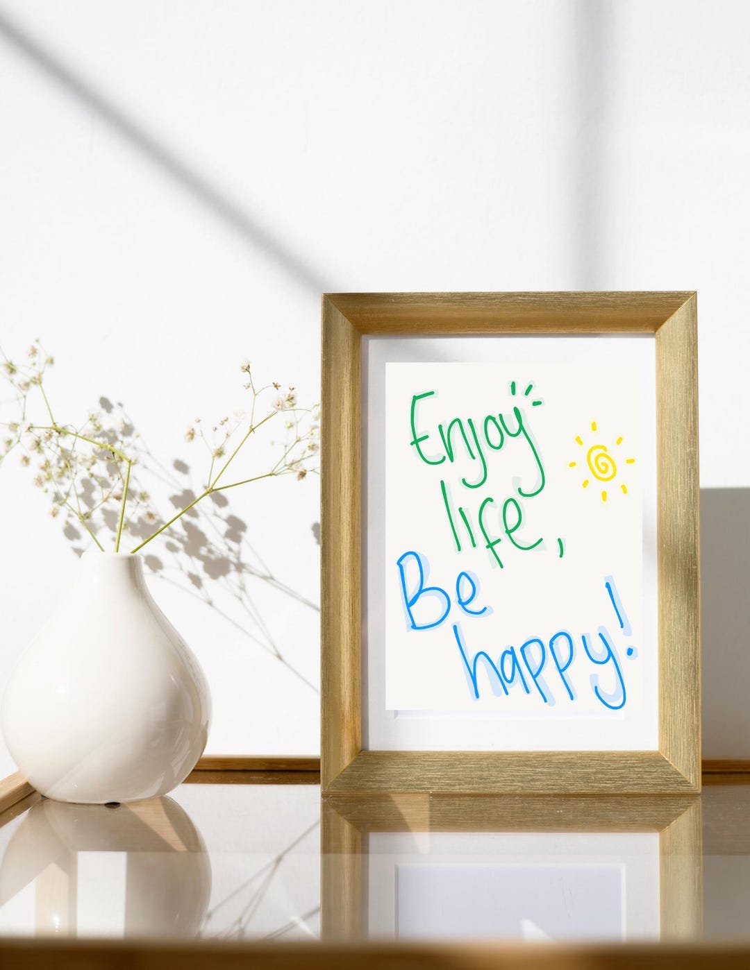 Enjoy Life, Be Happy! Wall Art Print. DIGITAL DOWNLOAD - Etsy