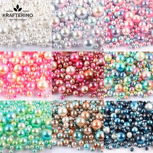 Wholesale Round No Hole ABS Imitation Pearl Loose Beads DIY Craft Jewelry Making 