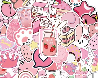 cute pink stickers etsy