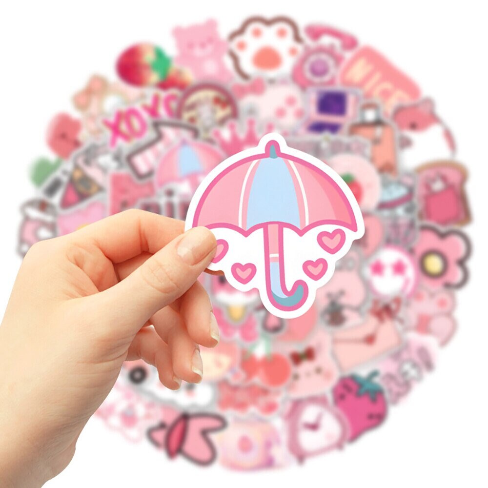 Pink Aesthetic sticker Pack Sticker for Sale by kinibee
