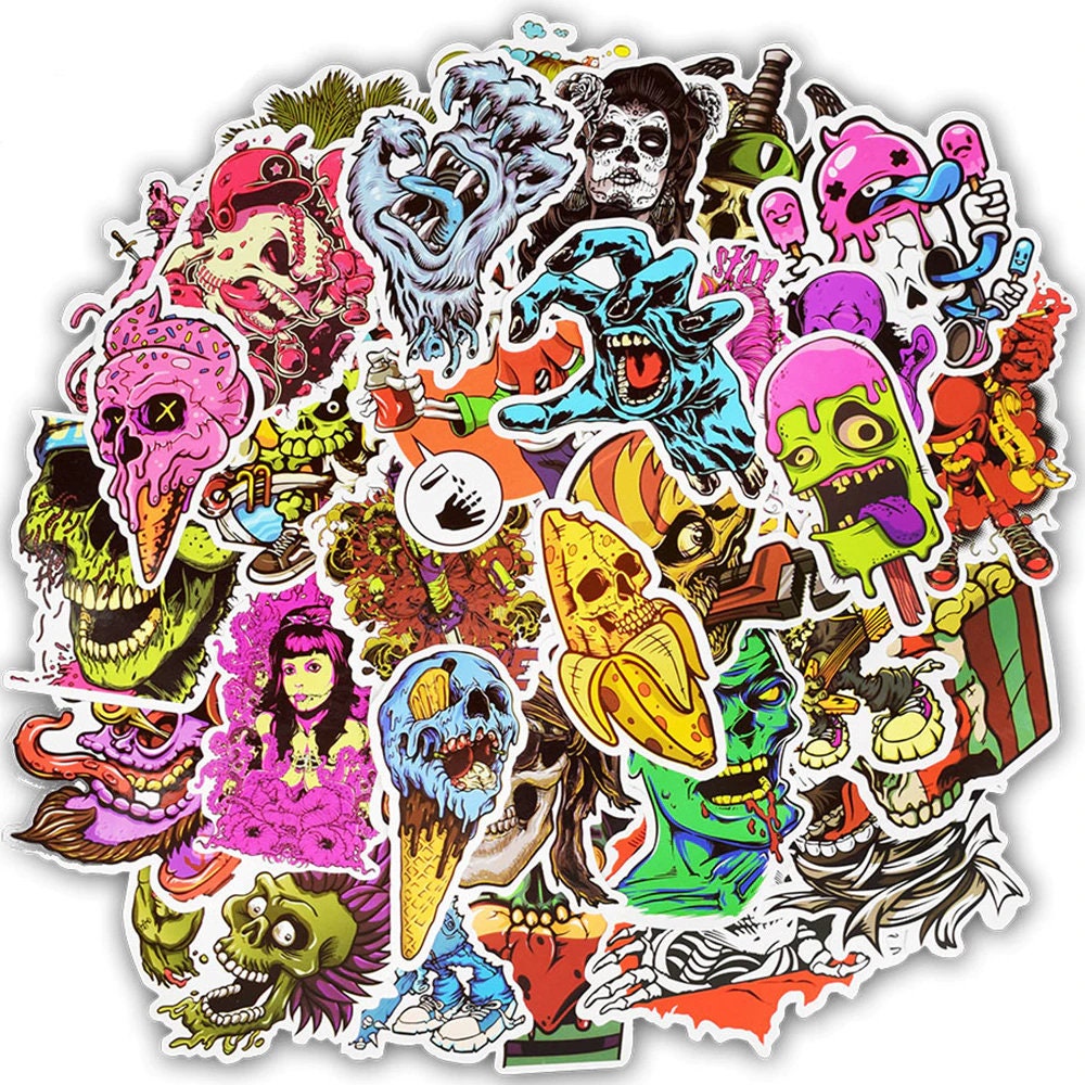 Skateboard Stickers Sticker Packs Cool Skate Stickers, Decals Stuckers for  Bike Laptop Skate [100 PCS Stickers], SD2 : : Computers