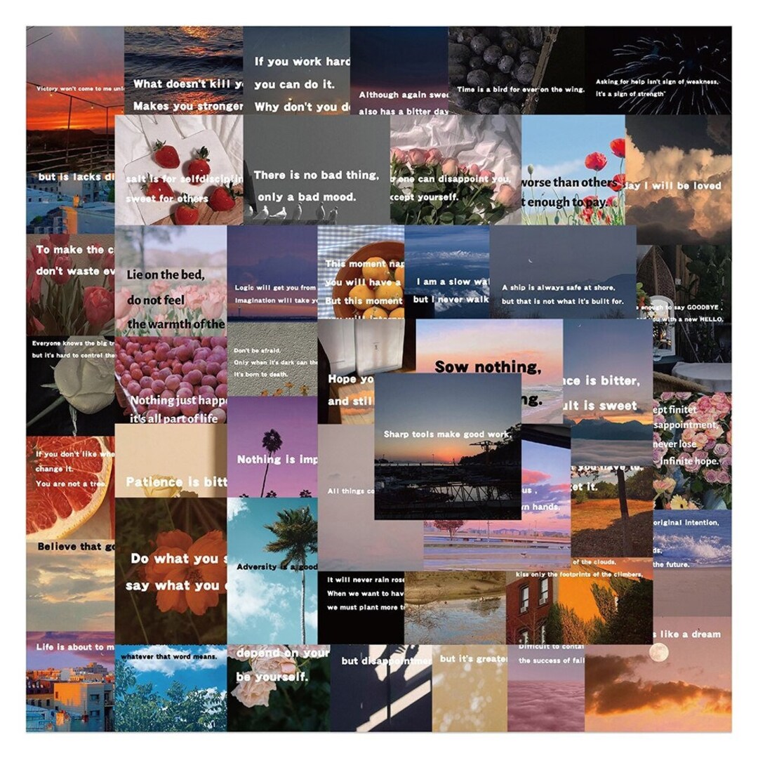 10,30,50 Pcs Inspirational Quotes Sticker Pack, Landscape Motivational ...