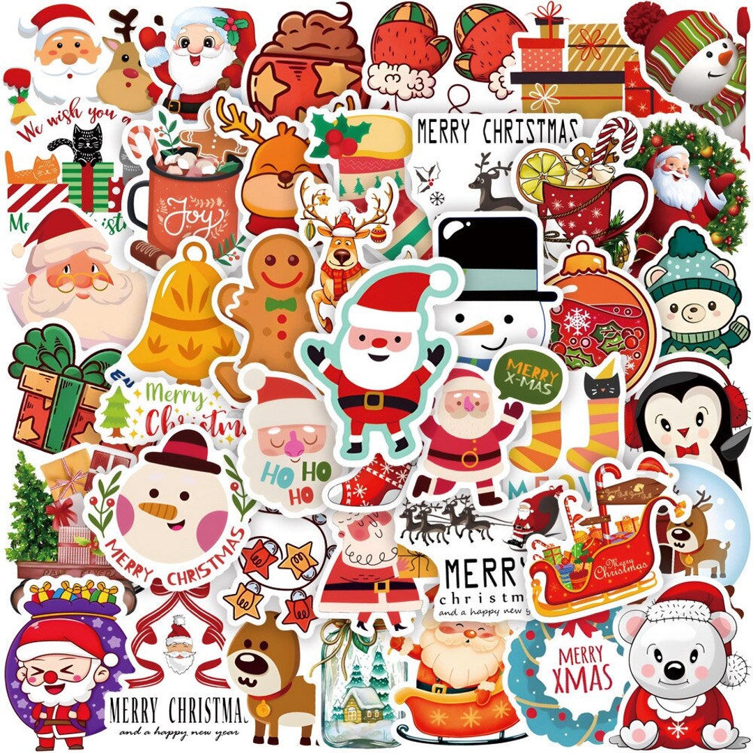 100 Cute Christmas Stickers Graphic by Aspect_Studio · Creative