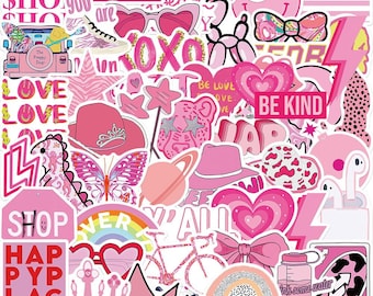 UK Seller VSCO Stickers 50Pcs Pink Aesthetic stickers for hydro flask  laptop NEW