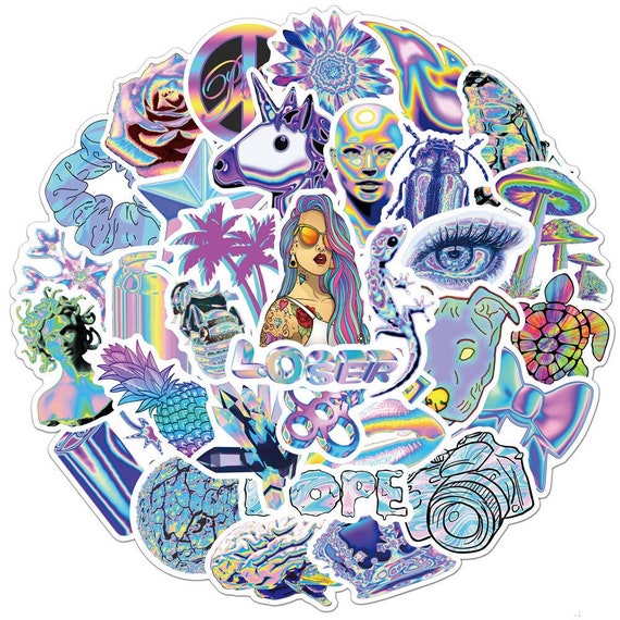 Trippy Stickers 100 PCS Psychedelic Stickers for Adults,Trippy Accessories  Stickers,Hippie Sticker Packs for Adults,Laptop Water Bottle Car Cup