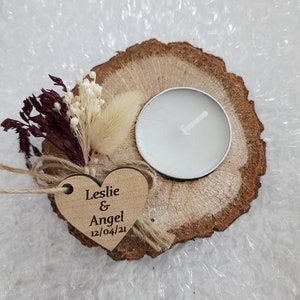 Handmade Wedding Party Favors for Guests, Rustic Wedding Favors Bulk, Unique Favors, Tealight Holders, Personalized Wedding Thank You Favors