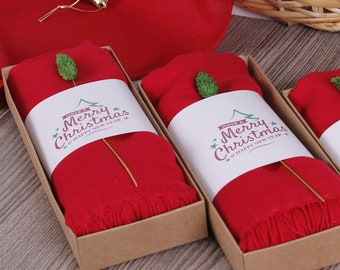 Xale de Natal em Pashmina, Xale de Ano Novo, Lenço de Boas Festas, Xale Personalizado, Envoltório de Pashmina, Xales para Casamento, Lenços para Casamento