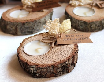 Wedding Party Favors for Guests in bulk | Wedding Bulk Favors | Wedding Rustic Favors | Unique Favors | Tealight Holders | Thank You Favor