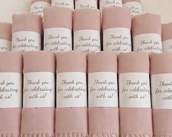 Pink Pashmina Shawl, Personalized Wedding Shawl Scarf, Bridesmaid Gifts, Pashmina Wrap, Bridal Shawls for Wedding Favors