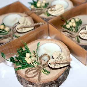 70 pcs Personalized Candle Wedding Favors, Wedding Favors for Guests in Bulk, Rustic Wedding Favors, Bridal Shower Favors, Memorial Candles