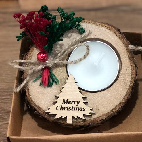 Christmas Personalized Candle Favors Christmas Gifts Etsy