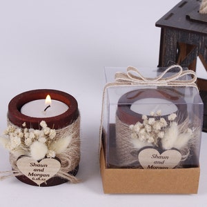 Wedding Party Favors for Guests in bulk | Wedding Bulk Favors | Wedding Rustic Favors | Unique Favors | Tealight Holders | Thank You Favor