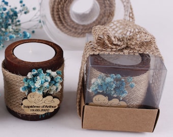 Recuerdos de bautizo personalizados para invitados, portavelas, regalo de primera comunión, recuerdo de baby shower, recuerdo de bautizo, recuerdos funerarios, bautizo de niño
