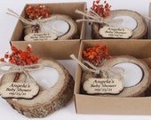 Handmade Baby Shower Candle Favors Wedding Bulk Favors Rustic Wedding Favors Unique Favors Tealight Holders Thank You Favors