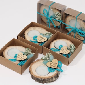Handmade Wedding Party Favors for Guests, Rustic Wedding Favors Bulk, Unique Favors, Tealight Holders, Personalized Wedding Thank You Favors
