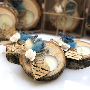 70 pcs Personalized Candle Wedding Favors, Wedding Favors for Guests in Bulk, Rustic Wedding Favors, Bridal Shower Favors, Memorial Candles
