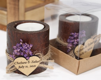 Wedding Party Favors for Guests in bulk | Wedding Bulk Favors | Wedding Rustic Favors | Unique Favors | Tealight Holders | Thank You Favor