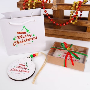 Personalized Christmas Soap Favor and Ornament with Gift Bag, New Year Merry Christmas Favors, Handmade Christmas Gifts, Christmas Ornaments