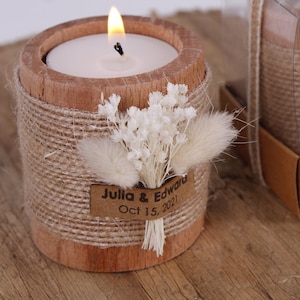 Wedding Favors for Guest in bulk, Wedding Party Favors, Rustic Wedding Favor, Memorial Candle, Tealight Holder,Bridal Shower Favor Thank You