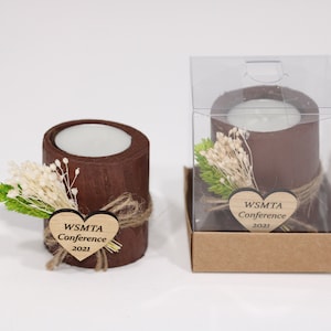 Wedding Party Favors for Guest in bulk, Personalised Wedding Favors, Rustic Wedding Favor, Memorial Candle, Tealight Holder, Thank You Favor