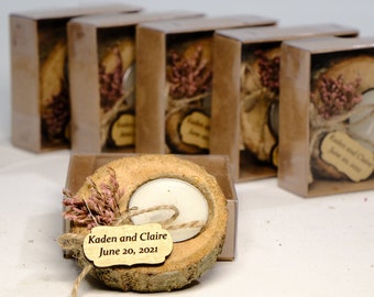 Wedding Party Favors for Guests in bulk | Wedding Bulk Favors | Wedding Rustic Favors | Unique Favors | Tealight Holders | Thank You Favor