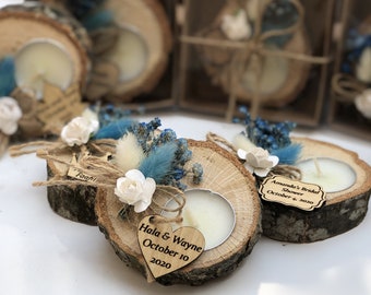 Wedding Party Favors for Guests in bulk | Wedding Bulk Favors | Wedding Rustic Favors | Unique Favors | Tealight Holders | Thank You Favor