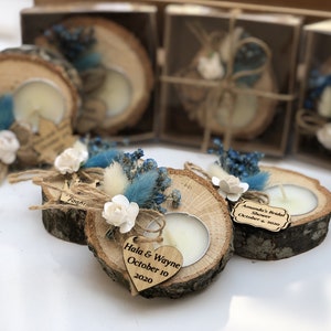 Wedding Party Favors for Guests in bulk | Wedding Bulk Favors | Wedding Rustic Favors | Unique Favors | Tealight Holders | Thank You Favor