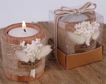 Wedding Party Favors for Guests in bulk | Wedding Bulk Favors | Wedding Rustic Favors | Unique Favors | Tealight Holders | Thank You Favor