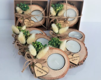 Wedding Party Favors for Guests in bulk | Wedding Bulk Favors | Wedding Rustic Favors | Unique Favors | Tealight Holders | Thank You Favor