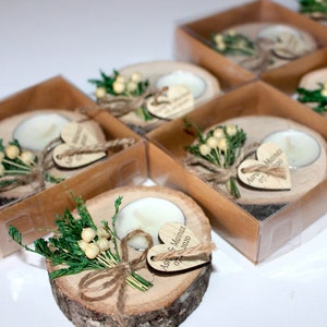 Wedding Party Favors for Guests in bulk Wedding Bulk Favors Wedding Rustic Favors Unique Favors Tealight Holders Thank You Favor image 1