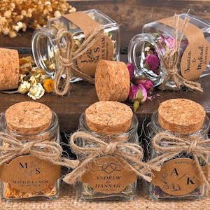 Wedding Tea Favors for Guests, Wedding Guest Gifts, Rustic Wedding Favors, Herbal Tea Gifts, Tea Jars, Loose Leaf Tea, Tea Favors, Tea Party