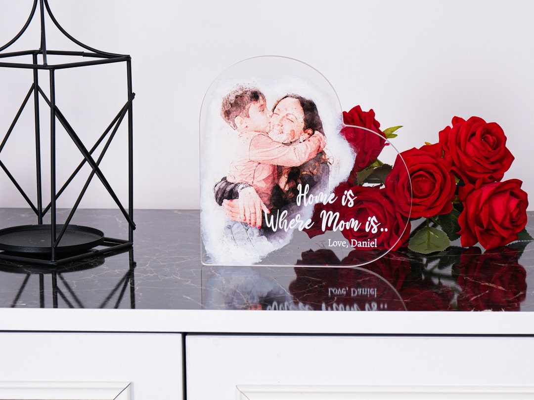 Uv Photo Frame Personalized Mothers Day Glass UV Photo Frame, Personalized Picture ...