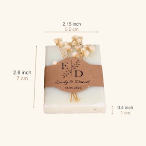 Personalisierte Duftseife Hochzeit Gastgeschenke für Gäste Brautdusche Seife Gefälligkeiten Handgemachte Seifen Favor Floral Seifen Favors Jasmin Duft Bild 6