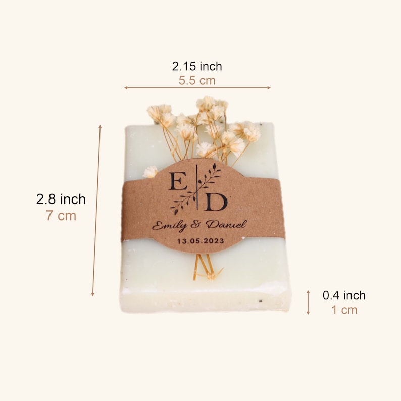 Personalisierte Duftseife Hochzeit Gastgeschenke für Gäste Brautdusche Seife Gefälligkeiten Handgemachte Seifen Favor Floral Seifen Favors Jasmin Duft Bild 6