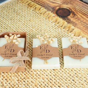 Personalized Scented Soap Wedding Favors for Guests Bridal Shower Soap favors Handmade Soap Favor Floral Soap Favors Jasmine Scent image 8