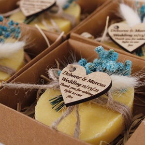 Personalized Scented Soap Wedding Favors for Guests | Bridal Shower Soap favors | Handmade Soap Favor | Floral Soap Favors  | Lavender Scent