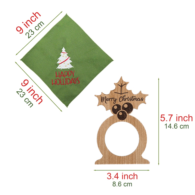 Christmas Napkin Rings Set, Serviette Rings, Christmas Table Decoration, Napkin Holder, Personalized Wooden Napkin Rings, Happy Holiday Favors, Christmas Bulk Favor, Happy New Year Gift, merry Christmas gift, Christmas coworker x-mas noel favors