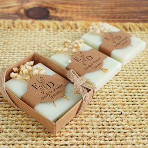 Personalized Scented Soap Wedding Favors for Guests Bridal Shower Soap favors Handmade Soap Favor Floral Soap Favors Jasmine Scent zdjęcie 10