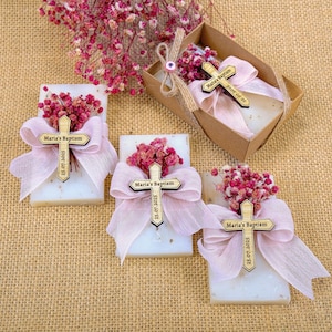 Baptism Scented Soap Favor for Guests in Bulk, Baptism Soap, Christening Baptism Favor, Communion Favor, Baby Shower, Baptism Thank You Gift