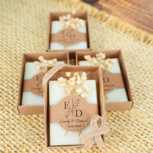 Personalized Scented Soap Wedding Favors for Guests Bridal Shower Soap favors Handmade Soap Favor Floral Soap Favors Jasmine Scent image 5