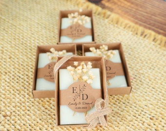 Personalized Scented Soap, Wedding Favors for Guests, Bridal Shower Soap Favors, Handmade Soap Favor, Floral Soap Favors Soap Favors Wedding