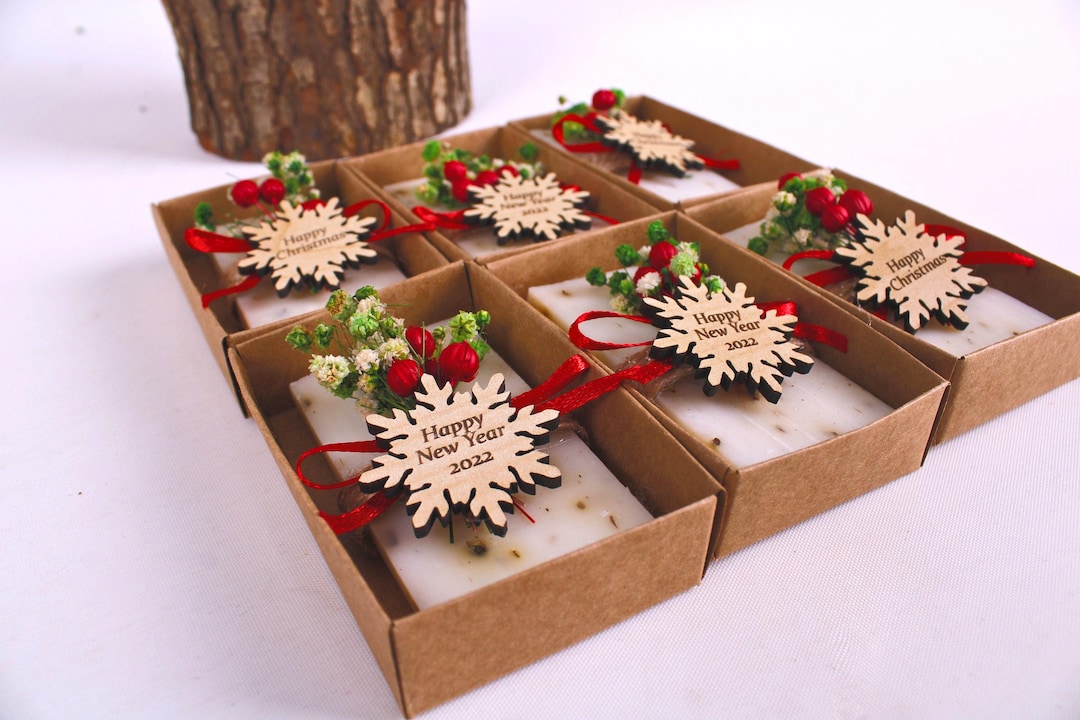 Christmas Scent Soap Favors, Personalized Christmas Gifts, Custom