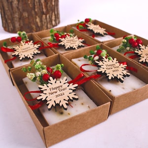 Christmas Scent Soap Favors, Personalized Christmas Gifts, Custom Christmas Favors, Christmas Table, New Year Merry Christmas Favors