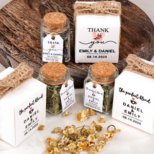 Wedding Favors, Loose Leaf Tea, Wedding Tea Favor Boxes, Herbal Tea, Engagement Party, Tea Party, Wedding Guest Gifts, Bridal Shower Favors