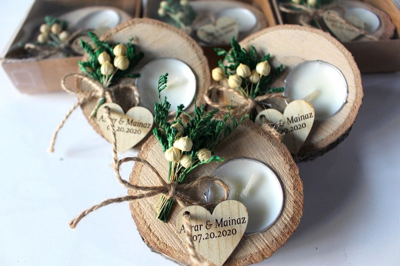 Wedding Party Favors for Guests in bulk Wedding Bulk Favors Wedding Rustic Favors Unique Favors Tealight Holders Thank You Favor image 9