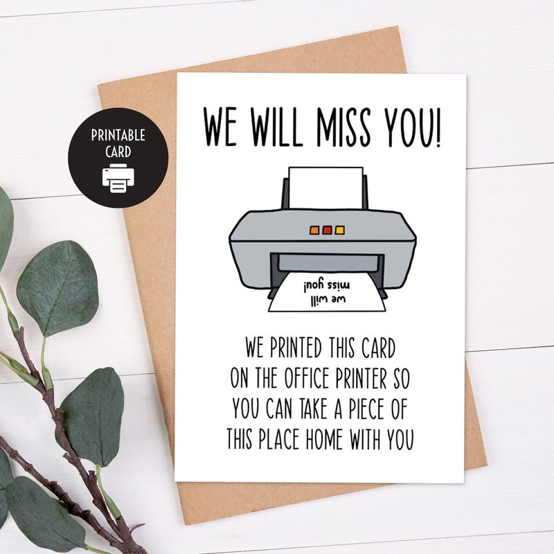 Printable Farewell Card Coworker Funny Etsy